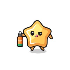 cute star holding mosquito repellent