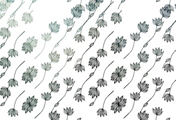 Light Green vector doodle backdrop.