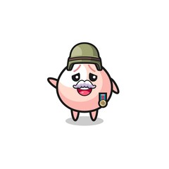 cute meatbun as veteran cartoon