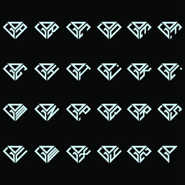 DGA to DGZ letter logo creative design, Multiple triple letter logo design, OGA to OGZ letter logo creative design, Multiple triple letter logo design