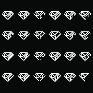 DKA to DKZ letter logo creative design, Multiple triple letter logo design, OKA to OKZ letter logo creative design, Multiple triple letter logo design