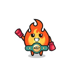 fire boxer mascot character