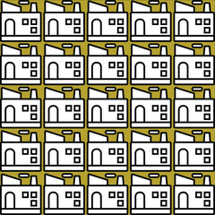 seamless pattern with houses