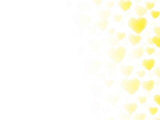 黄色のハートマークのグラデーションフレーム