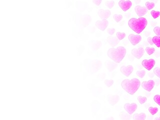 ピンク色のハートマークのグラデーションフレーム