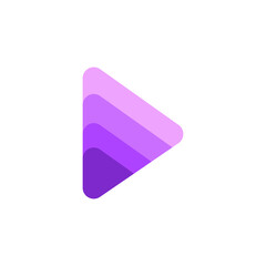 purple gradient triangular logo, very suitable for electronic business or entertainment such as youtubers