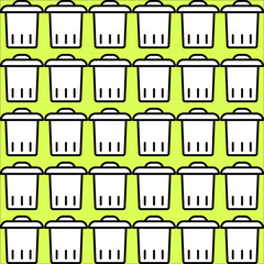 recycle bin icon pattern design 