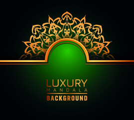 Mandala background with golden elements