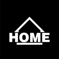 Home word icon isolated on dark background