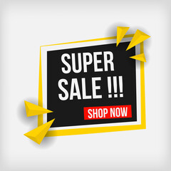 Super sale banner design template