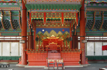 Inside of Kyeongbokgung Palace Kunjongjeon - Seoul, Korea