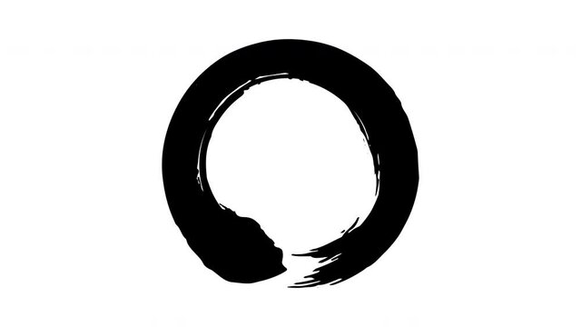 筆　丸　円　アニメーション　白背景