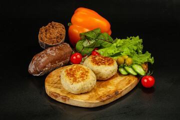 Homemade roasted cutlet minced meat