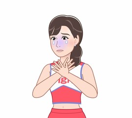 Fototapeta premium チアガールの女性
