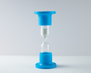hourglass on gray background
