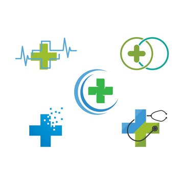Medical Cross illustration Logo template