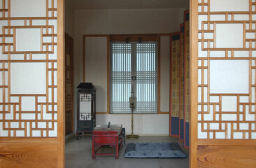 Korean traditional library room