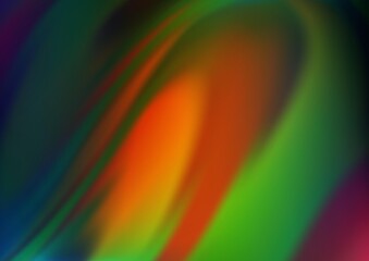 Dark Multicolor, Rainbow vector template with liquid shapes.