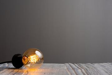 
Light bulb on black background
