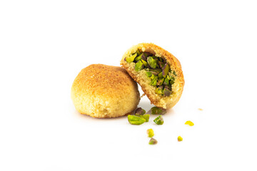Turkish ramadan dessert with pistachio