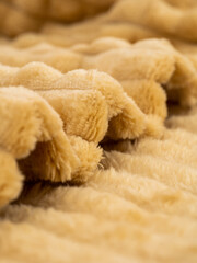 warm plaid light brown shaggy with stripes