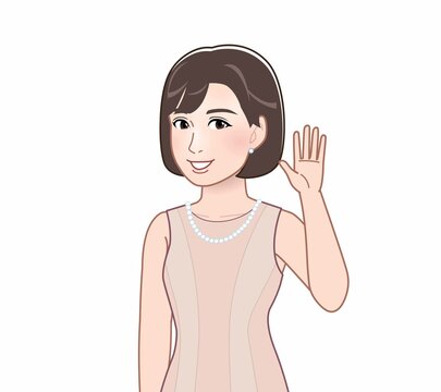 パーティドレスを着た女性