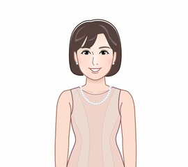 パーティドレスを着た女性