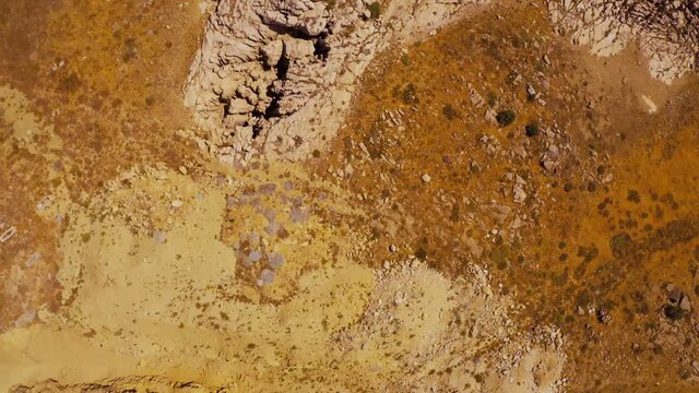 Aerial, Nemrut Dagi, 7 Statues, Turkey