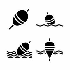 Fishing Float Icon Design Vector Template Illustration - obrazy, fototapety, plakaty