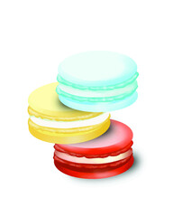 stack of colorful plates, macaron food, macaroon, dessert, sweet, isolated, cake, macaroons, colorful, white, snack, biscuit, pink, cookie, delicious, yellow, stack, color, traditional, green,