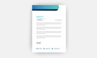 Business style letterhead template design