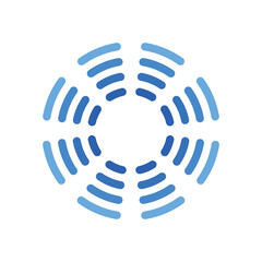 Circus circle festival abstract vector logo design template party event