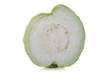 Guava fruit isolated on white background.