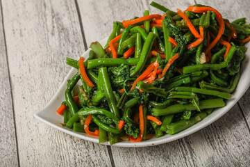 Pickled fern salad with korean carrots