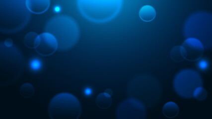 透明感のあるボケ　青のグラデーション　幻想的な背景素材