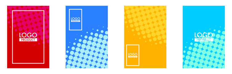 Design a minimal cover background set. Colorful set. Round shape with modern layout. Vector background. Product information presentation cover