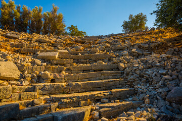 AMOS, TURKEY: Amphitheater on the territory of the ancient city of Amos.