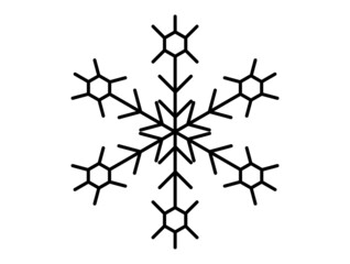 snowflake winter black isolated  icon silhouette