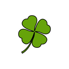 four leaf clover logo icon design template vector