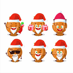 Santa Claus emoticons with orange candy wrap cartoon character