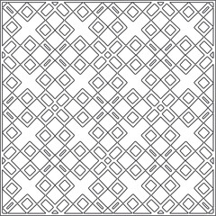 Vector pattern with symmetrical elements . Repeating geometric tiles from striped elements.Monochrome texture.Black and 
white pattern for wallpapers and backgrounds.