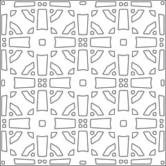 Vector pattern with symmetrical elements . Repeating geometric tiles from striped elements.Monochrome texture.Black and 
white pattern for wallpapers and backgrounds.