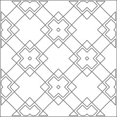 Vector pattern with symmetrical elements . Repeating geometric tiles from striped elements.Monochrome texture.Black and 
white pattern for wallpapers and backgrounds.