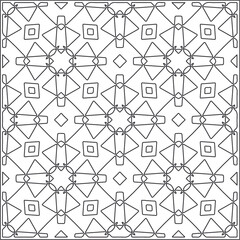 Vector pattern with symmetrical elements . Repeating geometric tiles from striped elements.Monochrome texture.Black and 
white pattern for wallpapers and backgrounds.