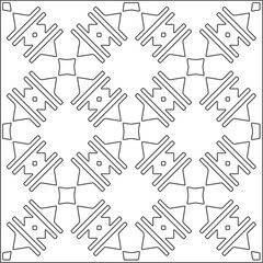 Vector pattern with symmetrical elements . Repeating geometric tiles from striped elements.Monochrome texture.Black and 
white pattern for wallpapers and backgrounds.