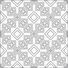 Vector pattern with symmetrical elements . Repeating geometric tiles from striped elements.Monochrome texture.Black and 
white pattern for wallpapers and backgrounds.