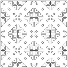 Vector pattern with symmetrical elements . Repeating geometric tiles from striped elements.Monochrome texture.Black and 
white pattern for wallpapers and backgrounds.