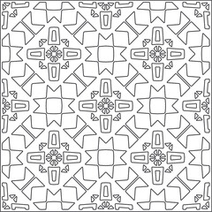 Vector pattern with symmetrical elements . Repeating geometric tiles from striped elements.Monochrome texture.Black and 
white pattern for wallpapers and backgrounds.