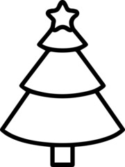 Christmas Tree, Set of Christmas trees, modern flat Icon Isolated on white background