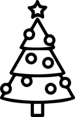 Christmas Tree, Set of Christmas trees, modern flat Icon Isolated on white background